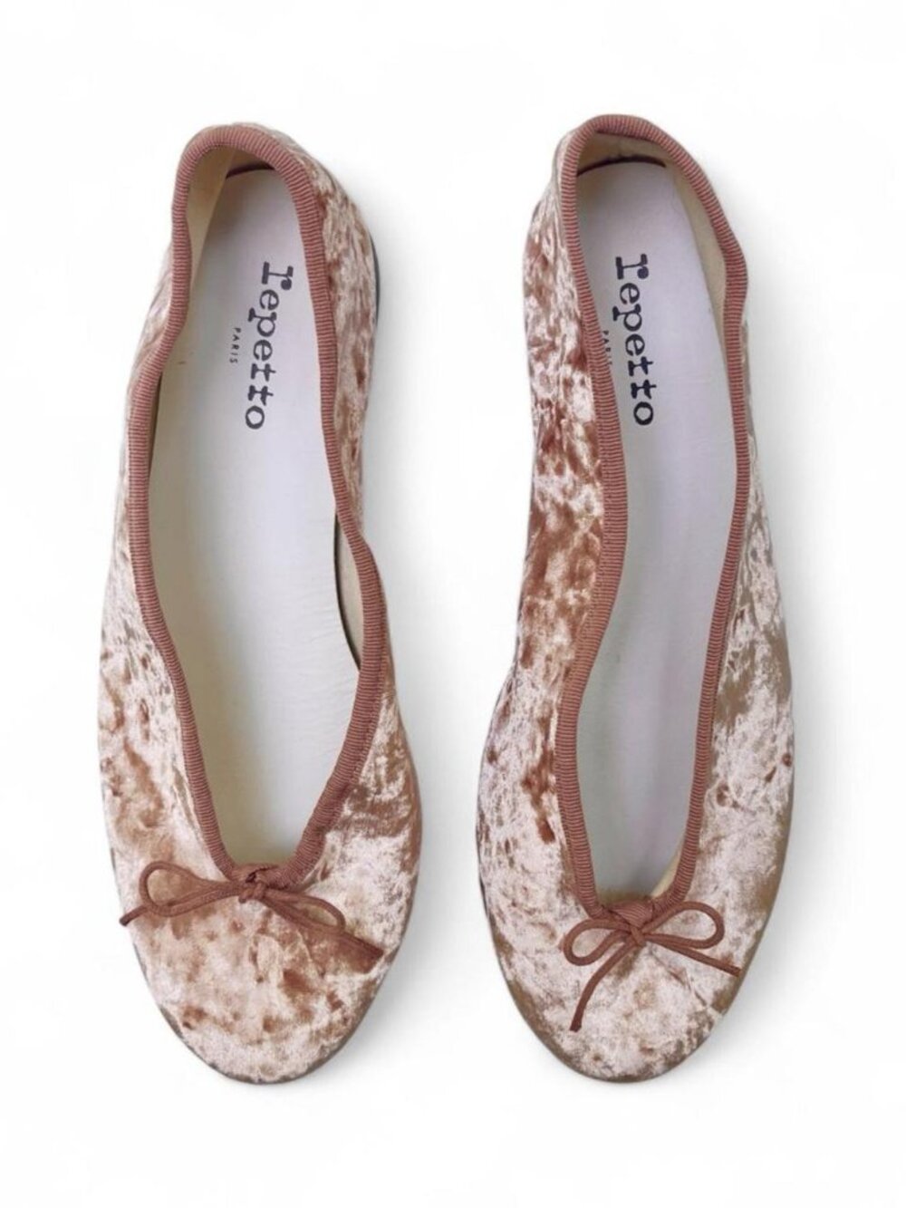 Repetto Cendrillon Velvet Ballet Flats in Pink - Size 40 EU/9 US